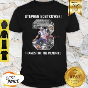 3 Stephen Gostkowski Signature Thanks For The Memories Patriots Shirt