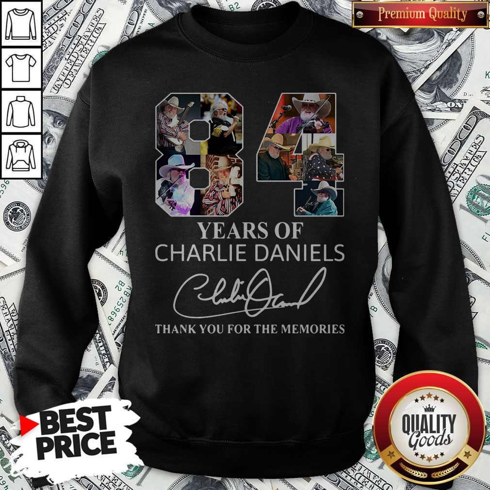 84 Years Of Charlie Daniels Thank You For The Memories Signature Shirt