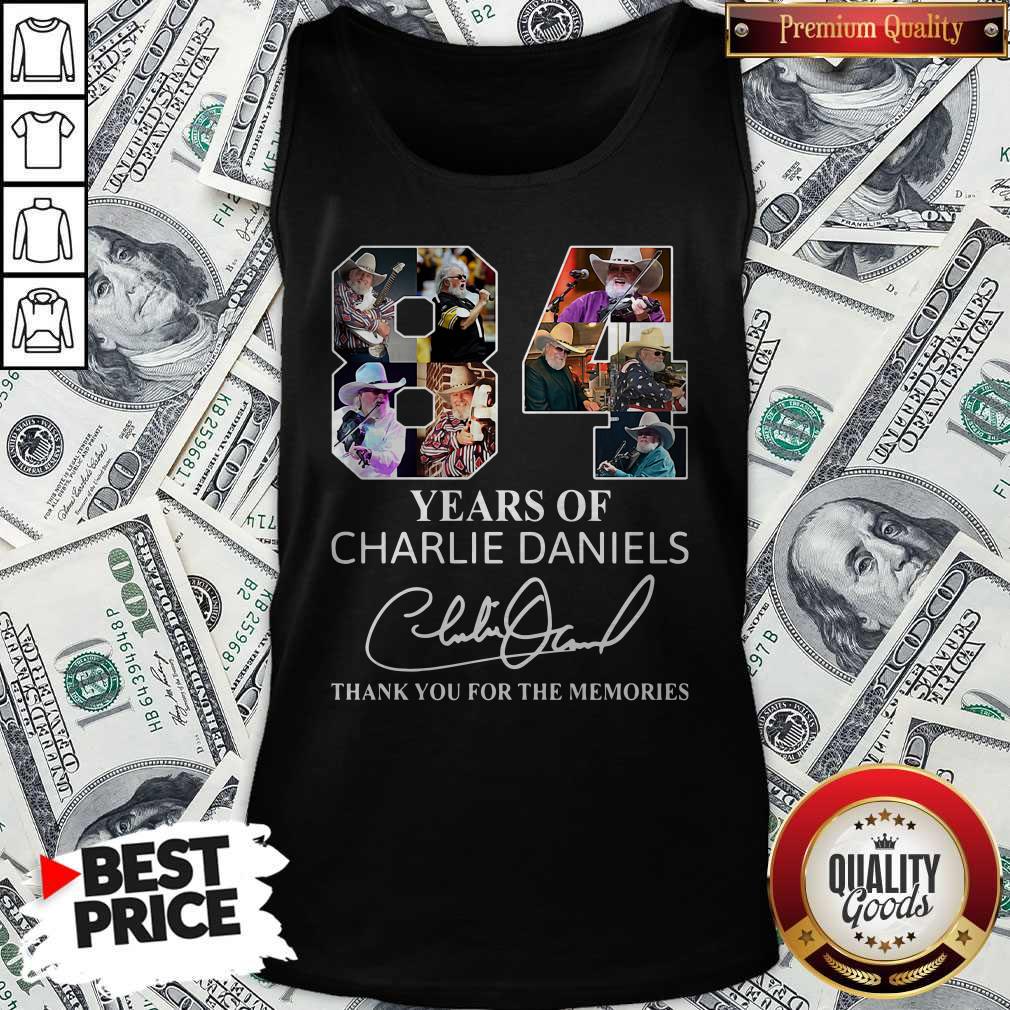 84 Years Of Charlie Daniels Thank You For The Memories Signature Shirt