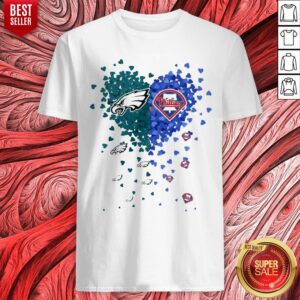Philadelphia Eagles Vs Philadelphia Phillies Hearts Shirt