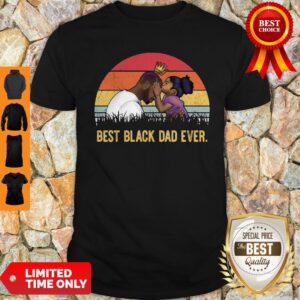 Official Best Black Dad Ever Sunset Vintage Shirt