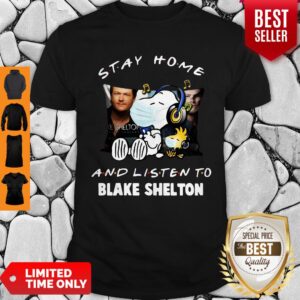 Top Snoopy Woodstock Mask Stay Home Blake Shelton Shirt