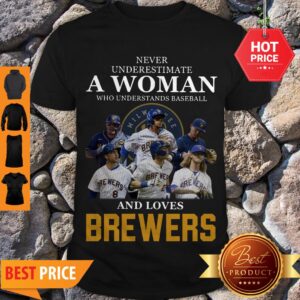 Never Underestimate A Woman Who Understands Baseball And Loves Brewers Shirt