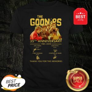 The Goonies 35th Anniversary 1985 2020 Thank You For The Memories Shirt