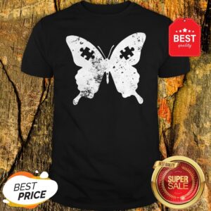 Butterflies Autism Awareness Puzzle Pieces Gift Ideas Mom Shirt