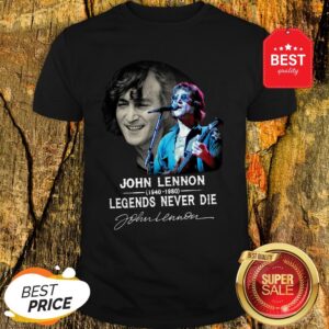 John Lennon 1940-1980 Legends Never Die Signature Autographed Shirt