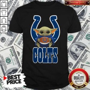 Nice Original Baby Yoda Hug Indianapolis Colts Football Shirt