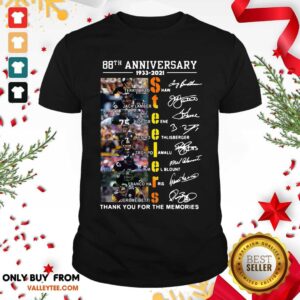 So Pittsburgh Steelers 88th Anniversary Thank You For The Memories Signatures Shirt