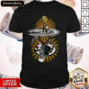 Funny Baby Groot Green Bay Packers Water Reflection Shirt