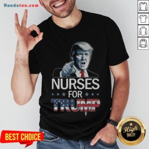 Funny Nurse For Trump American Flag Shirt