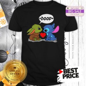 Official The Very Baby Yoda Kiss Baby Stitch Boop Shirt