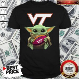 Official Baby Yoda Hug Virginia Tech Football Shirt