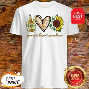 Official Peace Love Sunshine Weed Sunflower Shirt