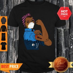 Black Strong Woman Mask Nurse Coronavirus Shirt