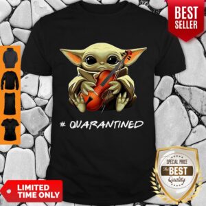 Pretty Baby Yoda Mask Violin #Quarantined Coronavirus Shirt
