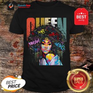 Official Black Women Queen Vintage Colorful Shirt