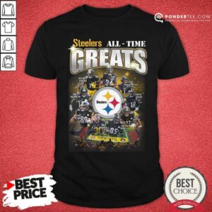 Good Pittsburgh Steelers Team Football All Time Greats Signatures Shirt