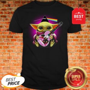 Official Baby Yoda Hug Pink Floyd Guitar Star Wars Shirt