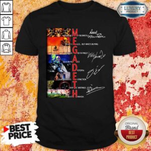 Official Megadeth Band Members Signatures Shirt