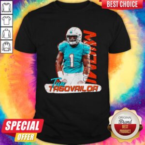 Premium 1 Tua Tagovailoa Miami Dolphins Football T-Shirt