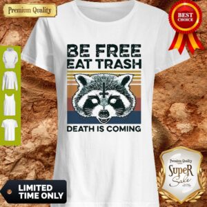 Vintage Raccoon Be Free Eat Trash Death Is Coming Shirt
