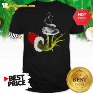 Funny Grinch Holding Coffee Cup Christmas Shirt