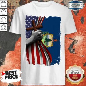Good Vermont American Flag Cross Happy Independence Day Shirt