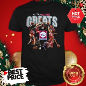 Official Top Philadelphia 76ers Sixers All Time Greats Signatures Shirt