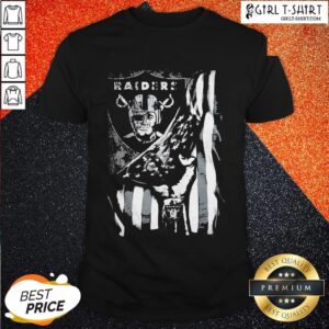 Cute Blood Inside Oklahoma Raiders American Flag Shirt