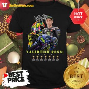 Official Valentino Rossi World Titles Signature Shirt