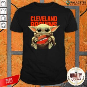 Happy Baby Yoda Hug Rugby Cleveland Browns Shirt