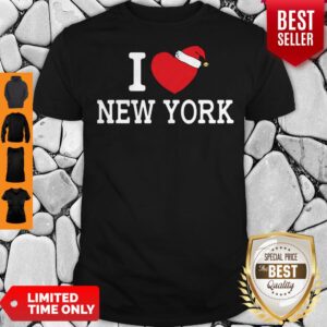 I Heart New York Christmas Santa Hat New York Strong Love Shirt