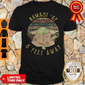 Pretty Baby Yoda Namast'ay 6 Feet Away Vintage Shirt