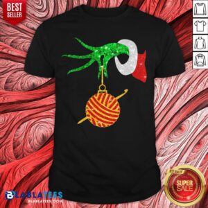 Funny Hand Santa Wool Roll Xmas Shirt