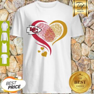Kansa City Chief Heart Fingerprint Shirt