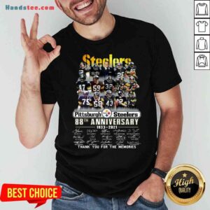 Pretty Pittsburgh Steelers 88th Anniversary Signatures Thank You For The Memories Shirt