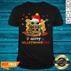 Baby Yoda Happy HalloThanksMas Shirt