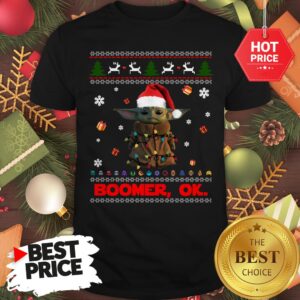 The Mandalorian Baby Yoda Boomer Ok Ugly Christmas Shirt