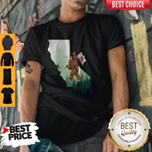 Nice Bigfoot Rock And Roll California Map Shirt