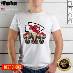 Awesome Kansas City Chiefs Elephant Christmas Shirt
