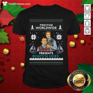Nice Prestige Worldwide Presents Boats N Hoes Ugly Christmas Shirt