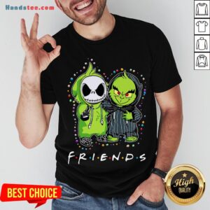 Baby Jack Skeleton And Baby Green Friends Light Christmas Shirt