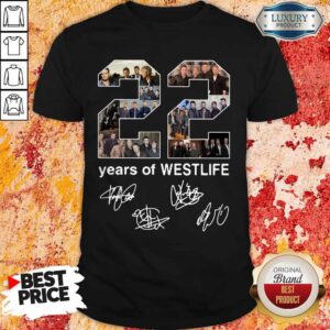 Official 22 Years Of Westlife Signatures Shirt