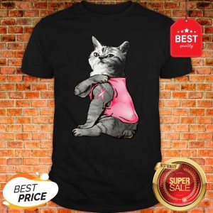 Strong Cat Paws For The Cure Breast Cancer Awareness Shirt