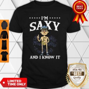 Cool Saxy Police Saxophone Player Saxophonist Sax Musician Shirt