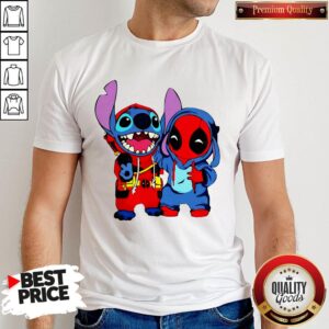 Cute Stitch And Deadpool Shirt