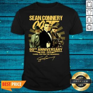 Pro Sean Connery 007 90th Anniversary Signature Thank You For The Memories Shirt