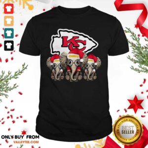 Cool Kansas City Chiefs Elephant Christmas Shirt