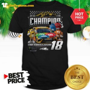 Official M&M’s Kyle Busch Joe Gibbs One Sweet Team Signatures Shirt