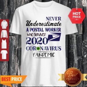 Never Underestimate A Postal Worker Who Survived 1010 Coronavirus Pandemic Shirt